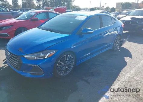 2018 Hyundai Elantra Sport z USA, uszkodzony, nr VIN KMHD04LB2JU598510